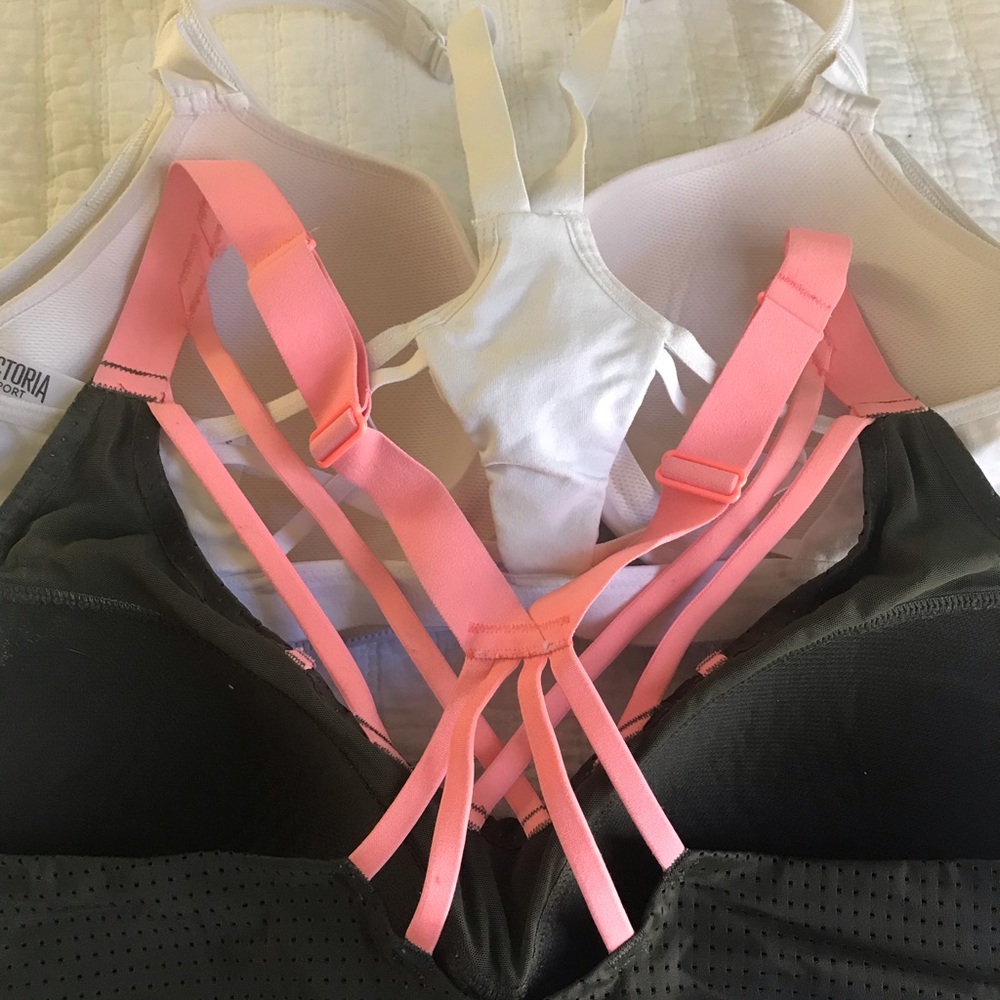 Two Victoria Secrets sports bras Large
